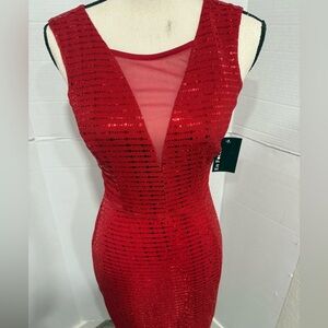 Red shimmery dress NWT SZ 6